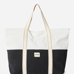 NEW - Rip Curl Surf/Beach Tote bag 45L black & cream / Sac fourre-tout en coton